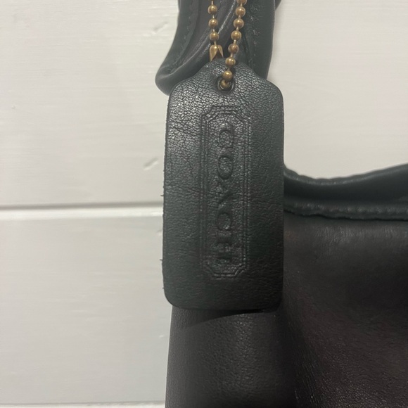 Vintage Coach Black Leather Shoulder Sac Pre-1994 Authentic - Picture 2 of 10